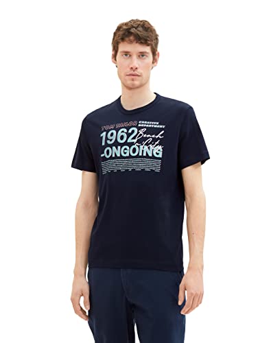 TOM TAILOR Koszulka męska 1036364, 10668-Sky Captain Blue, S, 10668 - Sky Captain Blue, S