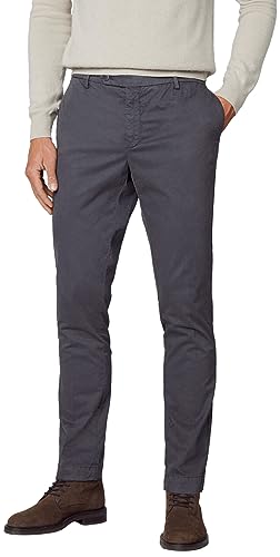 Hackett London Spodnie męskie C Chino Kensington, Brązowy (asfalt), 34W / 32L