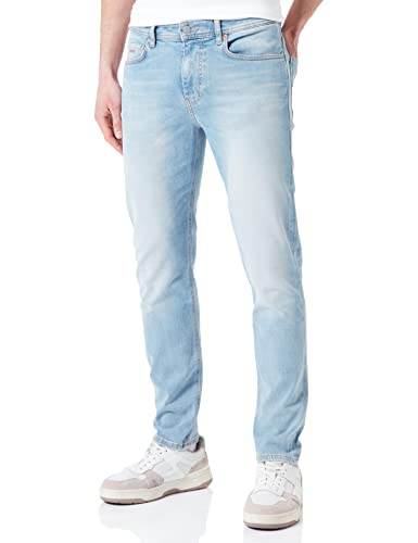 BOSS Spodnie męskie jeansowe, Turquoise/Aqua448, 33W / 32L