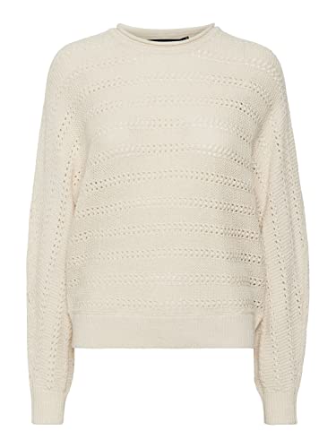 VERO MODA Vmtwig Ls O-Neck Batwing Ga sweter damski, brzoza, XL
