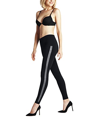 FALKE Kobiety Legginsy Clean Intensity W LE Kryjący półprzezroczyste z wzorem 1 Para, Niebieski (Marine 6179), M