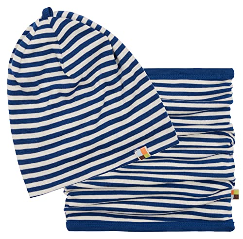 loud + proud Czapka beanie dla niemowląt, uniseks, certyfikat GOTS, ultramaryna, 39-41