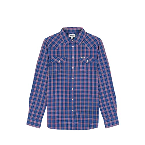 Wrangler Damska koszula Slim REG Western Shirt, Nautical Blue, S, Nautical Blue, S