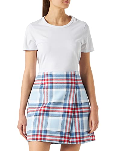 Tommy Hilfiger Damska krótka spódnica w kratkę, Duży niebieski w kratę, 60