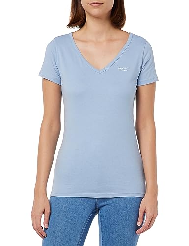 Pepe Jeans Koszulka damska Corine, niebieski (stalowy niebieski), XL