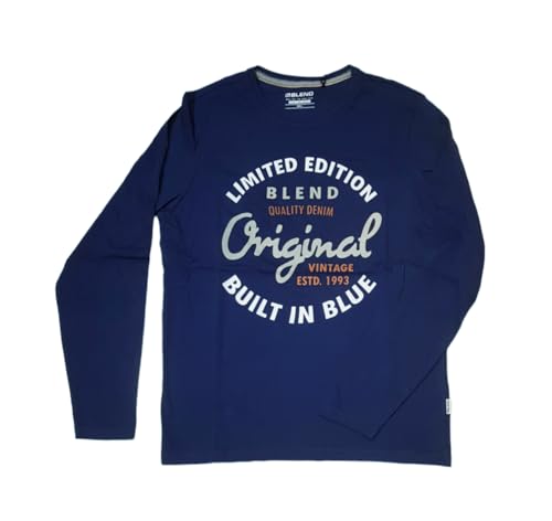 Blend T-shirt męski L/S, 194024/Dress Blues, M