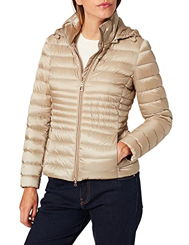 Geox Damski płaszcz puchowy D Jaysen, Beżowy pieprz/Pomegra, 36