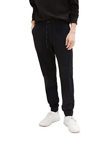 TOM TAILOR Denim Męskie 1034989 Regular Jogger spodnie męskie, 2999 czarne, L, 2999 - Black, L