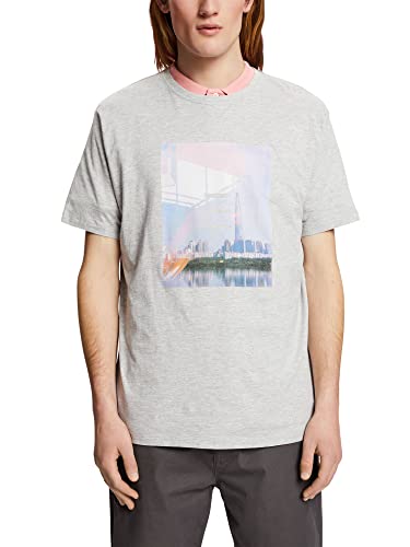 ESPRIT T-shirt męski 033EE2K322, 044/LIGHT Grey 5, M, 044/jasnoszary 5, M