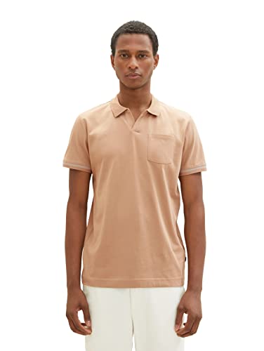TOM TAILOR Męska koszulka polo, 24048 Desert Fawn, M 1036368, 24048 - Desert Fawn, M