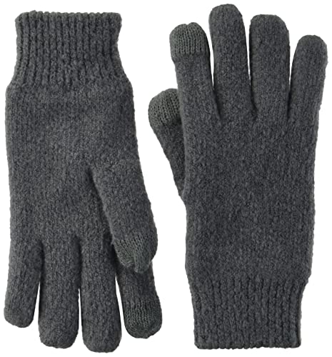 Joules Męskie ciepłe rękawiczki zimowe Bamburgh, Szary melanżowy, S-M