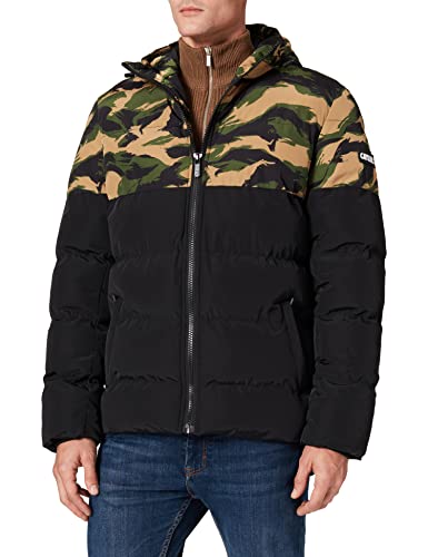 Cayler & Sons Męska kurtka Statement Brushcamo Yoke Puffer Jacket, Black/Woodland, M
