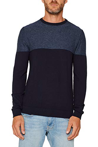 ESPRIT Sweter męski, Niebieski (granatowy 400), XXL