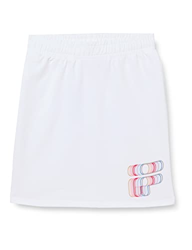 FILA Dziewczęca spódnica z logo Sovere Graphic, Bright White, 158/164 cm