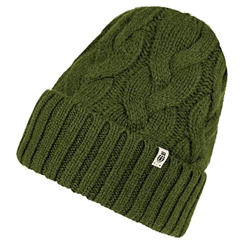 Roeckl Damska kaszmirowa, kaszmirowa, czapka zimowa, Moss, jeden rozmiar