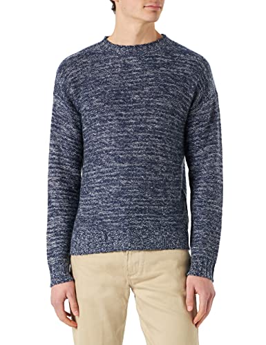 United Colors of Benetton Koszulka męska G/C M/L 18bcu102r sweter, ciemnoniebieski 252, L