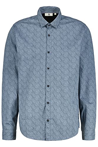 Garcia Koszula męska z długim rękawem, niebieska (Stone Blue), 3XL, Stone Blue, 3XL