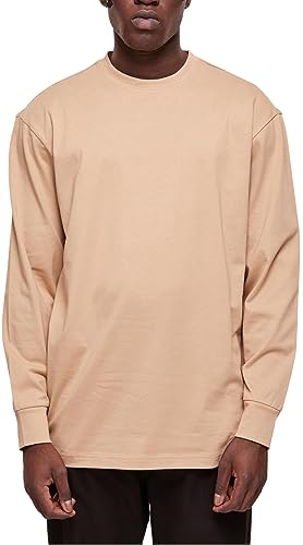 Urban Classics Męska koszulka z długim rękawem, dostępna w wielu różnych kolorach, rozmiary od S do 5XL, beżowy (Unionbei), M