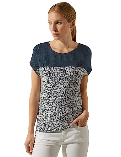 Street One Damska koszulka koronkowa, Cool Vintage Green, 36