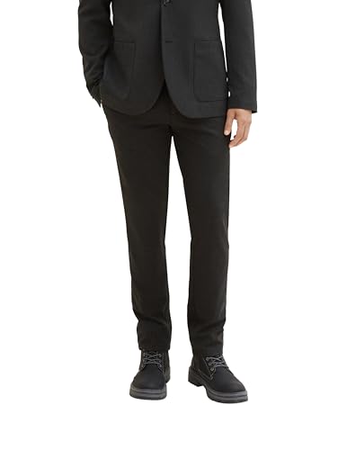 TOM TAILOR spodnie męskie, 10617 - Black Grey Melange, 38W / 32L