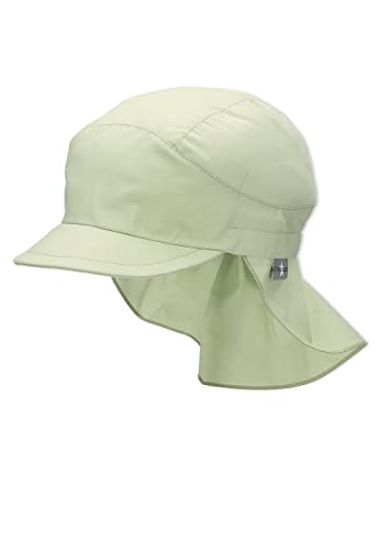 Sterntaler Unisex czapka z daszkiem M. ochrona karku, średni zielony, 53