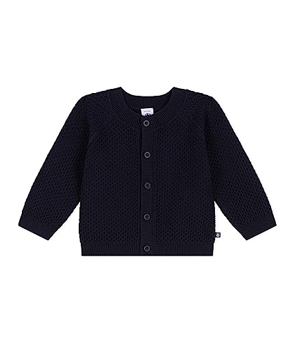 Petit Bateau Unisex Baby A08AD kardigan, niebieski smoking, 12 miesięcy, Niebieski smoking, 12 miesięcy