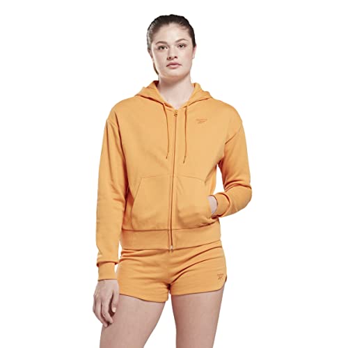 Reebok Damska bluza French Terry z zamkiem błyskawicznym, Peach Fuzz S23-R, XL, Peach Fuzz S23-r, XL