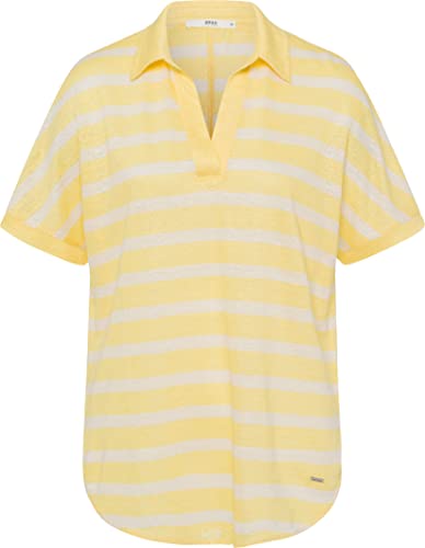 BRAX Damska koszula polo, kolor glinki, w paski, Banana, 42, banan, 42