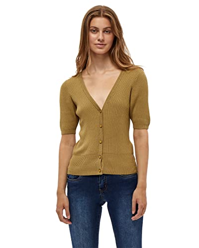DESIRES Damski sweter Geisha Rib Short Sleeve Cardigan, olive green, XS