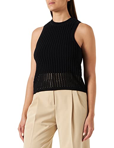 HUGO Damska bluzka z dzianiny Slonisa, czarna, L, czarny (Black1), L