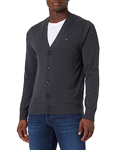 Tommy Hilfiger 1985 Kardigan ciemnoszary wrzos, Ciemnoszary wrzos, XXL