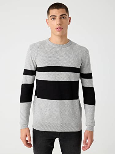 Wewnętrzny sweter męski, Szary, S-XXL