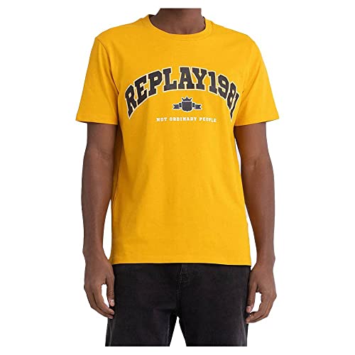 Replay T-shirt męski, Ocra Yellow 545, XL