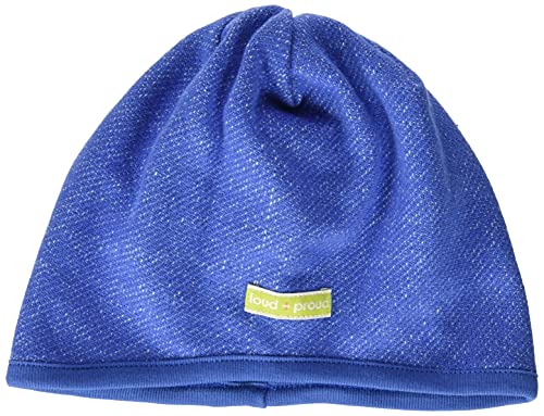 loud + proud Unisex dziecięca czapka dwustronna melanż dzianina, certyfikat Gots czapka beanie, indygo, 49