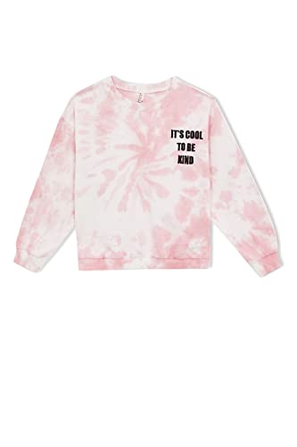 DeFacto Sweter z długim rękawem dla dziewczynek - sweter z długim rękawem dla dziewcząt topy (ecru, 10/11 Y), écru, 11-12 Lat