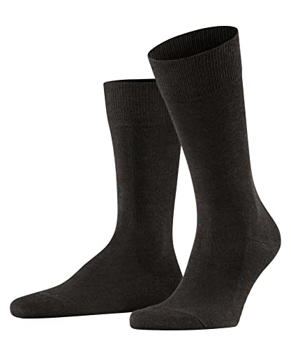 FALKE Mężczyźni Skarpety Family M SO Zrównoważona Bawełna jednokolorowe 1 Para, Brązowy (Dark Brown 5450), 47-50