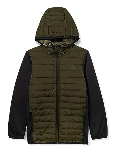 Jack & Jones Junior Chłopięca kurtka JJEMULTI pikowana NOOS JNR, Rosin/Detail:Black Sleeves, 140, Rosin/Detail:black Sleeves, 140