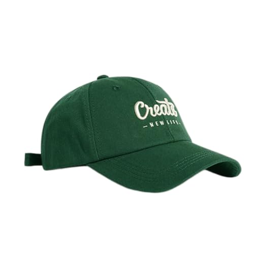 Clotth Głęboko u góry, z szerokim rondem, czapka z daszkiem, dla par, twarz All-Match z małą osłoną przeciwsłoneczną, 382-Olive Green, jeden rozmiar