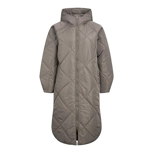 JACK&JONES JXSIENNA Pikowana kurtka damska z kapturem OTW SN, Morel, S, Morel, S