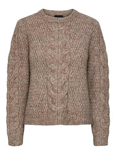 Bestseller A/S Damski sweter Pcnina Ls O-Neck Knit Noos Bc, Fossil, L