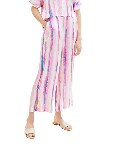 TOM TAILOR Damskie spodnie 1036635, 31722-Pink Tie Dye Stripe, 46 W / 28 L, 31722 - Pink Tie Dye Stripe, 46W / 28L