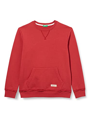 United Colors of Benetton Chłopięca bluza z długim rękawem z okrągłym dekoltem, czerwień kardynalska 0e2, 160