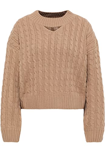 IMANE Damski sweter z dzianiny 11019361-IM01, beżowy, XS/S, beżowy, XS-S