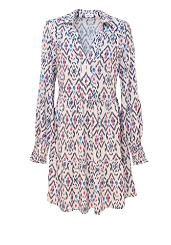 Replay Sukienka damska W9036A, 010 Natural White/PINK/Blue/Azure, S, 010 Natural White/Pink/Blue/Azure, S
