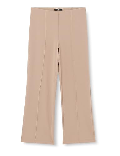 Bestseller A/S Damskie spodnie VMBECKY HR Wide Pull ON Pant NOOS, Silver Mink, XXL/32, Silver Mink, 32/L-XXL