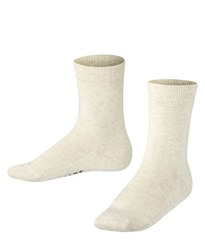 FALKE Uniseks - dzieci Skarpety Family K SO Zrównoważona Bawełna jednokolorowe 1 Para, Beżowy (Sand Melange 4650), 31-34 (7-9 lata)