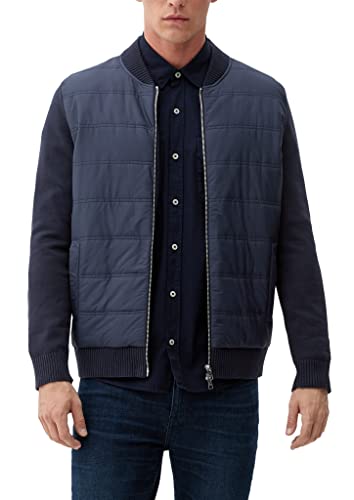 s.Oliver Męska kurtka z długim rękawem, mieszanka materiałów, niebieska, S