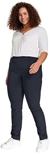 Samoon Damskie spodnie stretchowe Slim Fit Lucy Slim Fit, slim, duże rozmiary, morski, 42