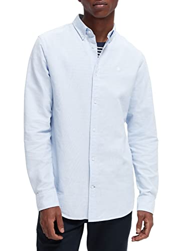 Scotch & Soda Męska koszula Organic Oxford Regular Fit, niebieska 0765, XXL