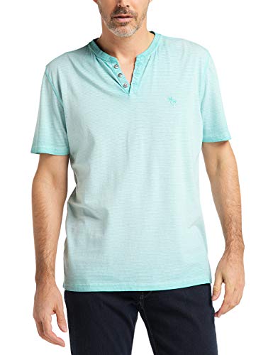 PIONEER Koszulka męska Henley, Turkus (Akwamaryn 526), 6XL